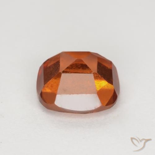 Hessonite Garnet Gemstone in 7 x 7 mm (calibrated) Size for Sale, Hessonite Garnet Stone in Amber Orange Color