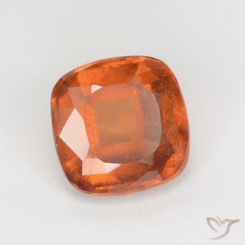 1.95 ct Orange Hessonite Garnet Stone, Natural Hessonite Garnet in Cushion-Cut Shape for Sale