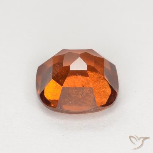 Hessonite Garnet Gemstone in 7 x 7 mm (calibrated) Size for Sale, Hessonite Garnet Stone in Medium-Dark Orange Color