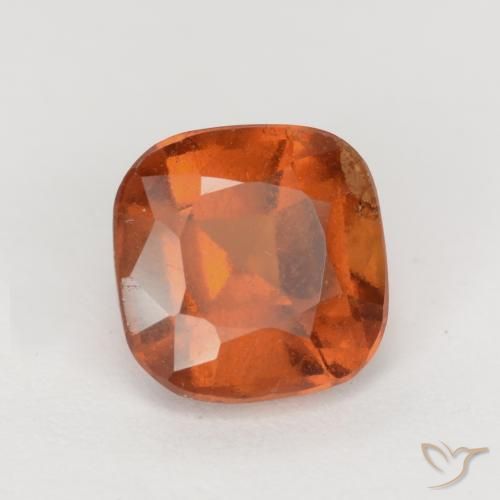 1.97 ct Orange Hessonite Garnet Stone, Natural Hessonite Garnet in Cushion-Cut Shape for Sale