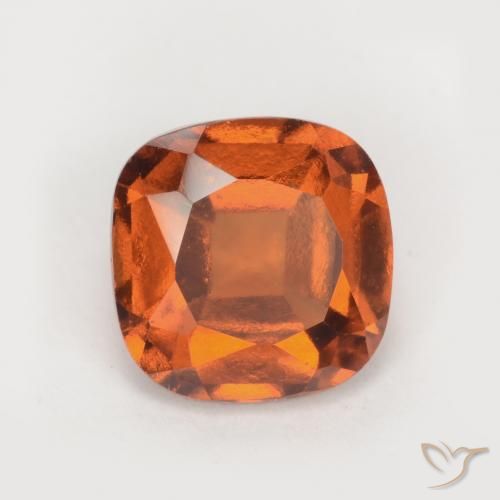 1.78 ct Orange Hessonite Garnet Gemstone, Hessonite Garnet Gem in Cushion-Cut Shape for Sale.