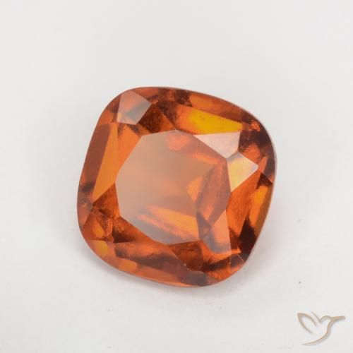 1.78 ct Orange Hessonite Garnet Stone, Natural Hessonite Garnet in Cushion-Cut Shape for Sale