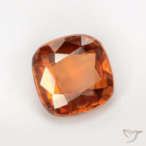 1.82 ct Orange Hessonite Garnet Stone, Natural Hessonite Garnet in Cushion-Cut Shape for Sale