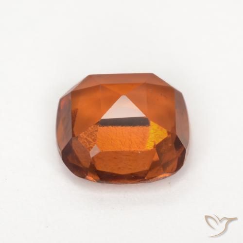 Hessonite Garnet Gemstone in 7 x 7 mm (calibrated) Size for Sale, Hessonite Garnet Stone in Medium-Dark Orange Color