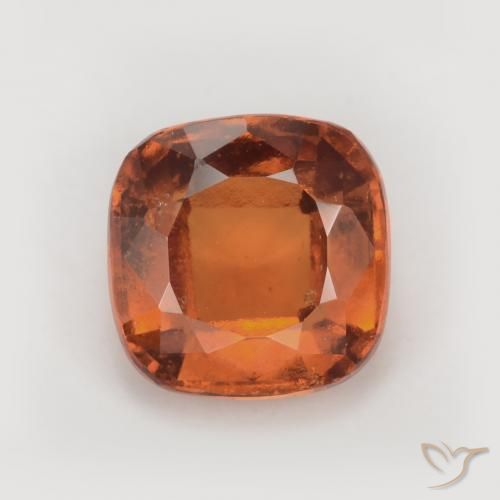 1.90ct Natural Reddish Orange Hessonite Garnet, Cushion, VS-SI