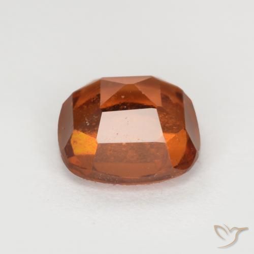 Hessonite Garnet Gemstone in 7 x 7 mm (calibrated) Size for Sale, Hessonite Garnet Stone in Reddish Orange Color