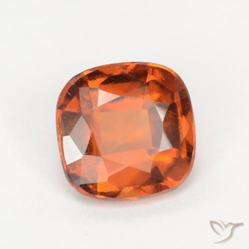1.75 ct Orange Hessonite Garnet Stone, Natural Hessonite Garnet in Cushion-Cut Shape for Sale