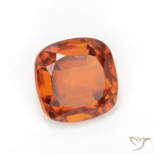 1.94 ct Orange Hessonite Garnet Stone, Natural Hessonite Garnet in Cushion-Cut Shape for Sale