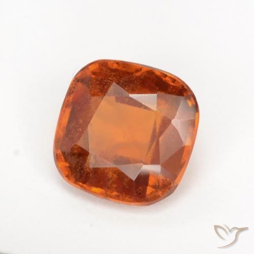 1.81 ct Orange Hessonite Garnet Stone, Natural Hessonite Garnet in Cushion-Cut Shape for Sale