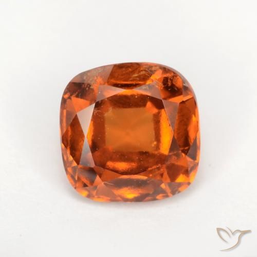 1.95ct Natural Deep Orange Hessonite Garnet, Cushion, SI