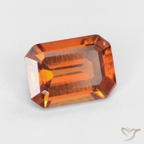 1.50 ct Orange Hessonite Garnet Stone, Natural Hessonite Garnet in Octagon Facet Shape for Sale