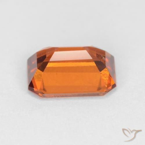 Hessonite Garnet Gemstone in 7.7 x 5.7 mm Size for Sale, Hessonite Garnet Stone in Medium-Dark Orange Color