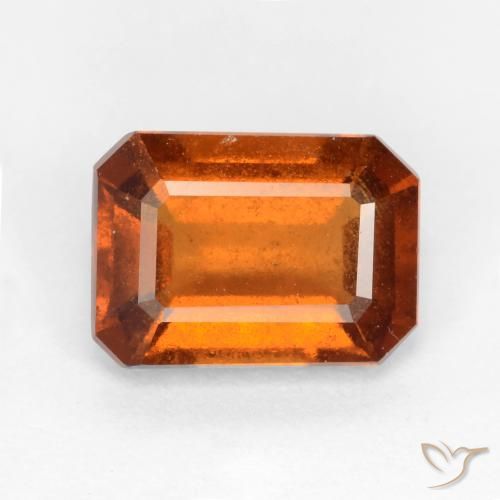 1.77 ct Orange Hessonite Garnet Stone, Natural Hessonite Garnet in Octagon Facet Shape for Sale