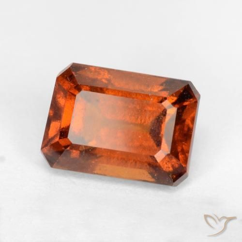 1.44 ct Orange Hessonite Garnet Stone, Natural Hessonite Garnet in Octagon Facet Shape for Sale