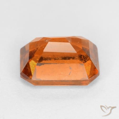 Hessonite Garnet Gemstone in 7.4 x 5.9 mm Size for Sale, Hessonite Garnet Stone in Medium-Dark Orange Color