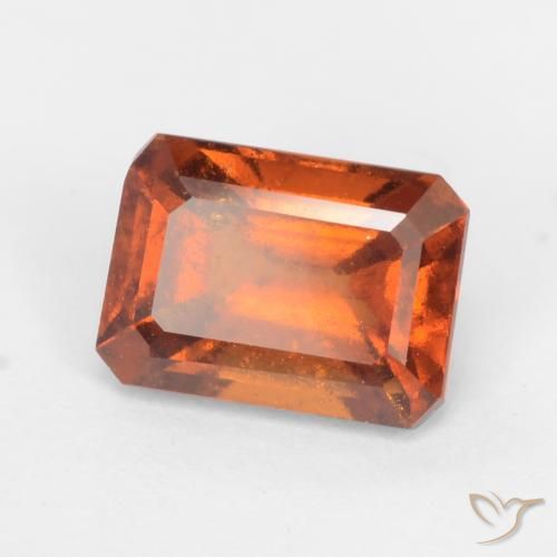 1.45 ct Orange Hessonite Garnet Stone, Natural Hessonite Garnet in Octagon Facet Shape for Sale
