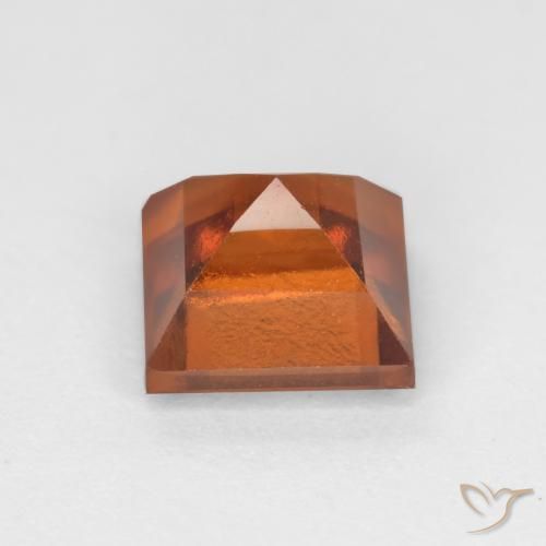 Hessonite Garnet Gemstone in 6 x 6 mm (calibrated) Size for Sale, Hessonite Garnet Stone in Medium-Dark Orange Color