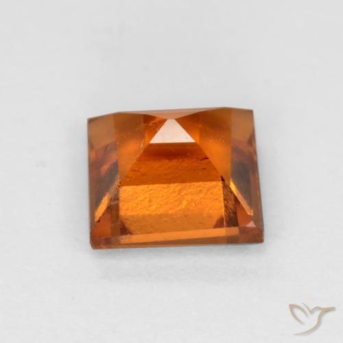 Hessonite Garnet Gemstone in 6 x 6 mm (calibrated) Size for Sale, Hessonite Garnet Stone in Deep Orange Color