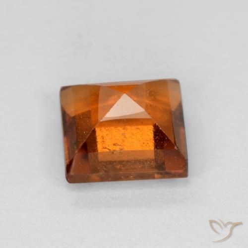 Hessonite Garnet Gemstone in 6 x 6 mm (calibrated) Size for Sale, Hessonite Garnet Stone in Deep Orange Color