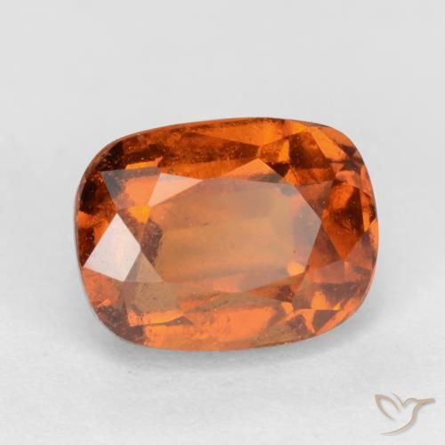 2.46 ct Orange Hessonite Garnet Stone, Natural Hessonite Garnet in Cushion-Cut Shape for Sale
