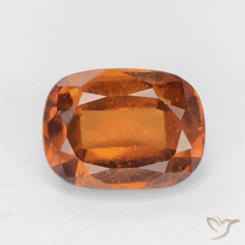 1.96ct Natural Medium-Dark Orange Hessonite Garnet, Cushion, SI