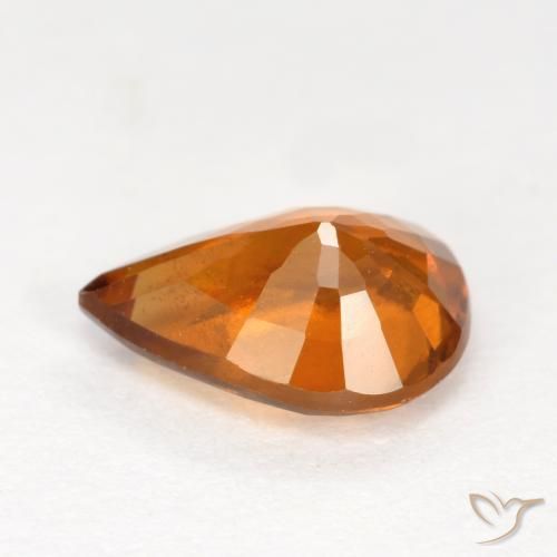 Hessonite Garnet Gemstone in 8 x 6 mm (calibrated) Size for Sale, Hessonite Garnet Stone in Medium-Dark Orange Color