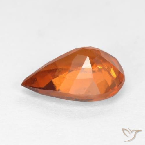 Hessonite Garnet Gemstone in 8 x 6 mm (calibrated) Size for Sale, Hessonite Garnet Stone in Medium-Dark Orange Color