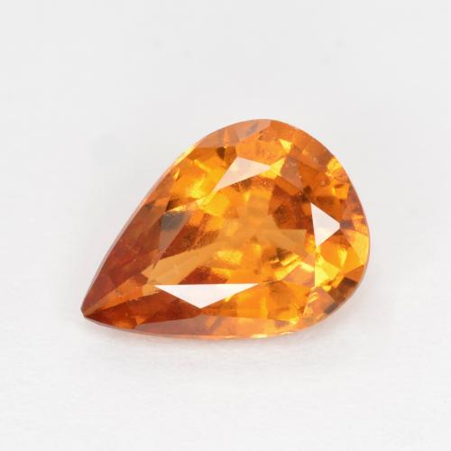 Orange Brown Hessonite Garnet Gem - 1.1ct Pear Facet (ID: 552990)