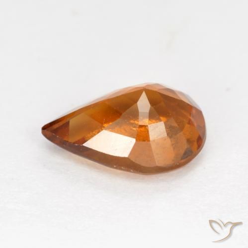 Hessonite Garnet Gemstone in 7.9 x 5.7 mm Size for Sale, Hessonite Garnet Stone in Medium-Dark Orange Color