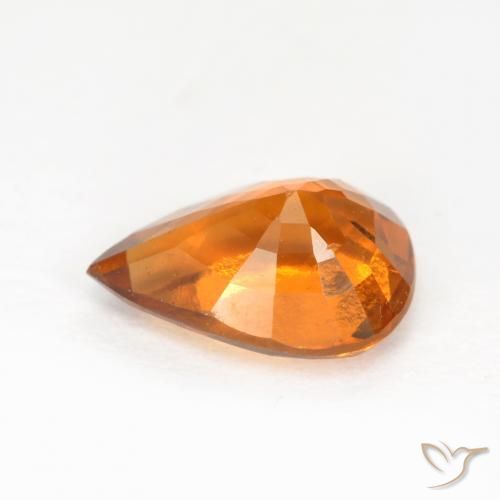 Hessonite Garnet Gemstone in 8 x 5.7 mm Size for Sale, Hessonite Garnet Stone in Earthy Orange Color