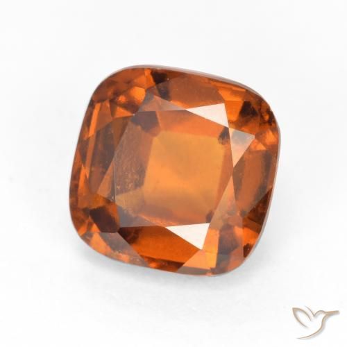 1.94 ct Orange Hessonite Garnet Stone, Natural Hessonite Garnet in Cushion-Cut Shape for Sale