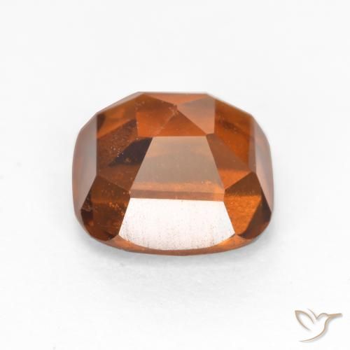 Hessonite Garnet Gemstone in 7 x 7 mm (calibrated) Size for Sale, Hessonite Garnet Stone in Medium Orange Color