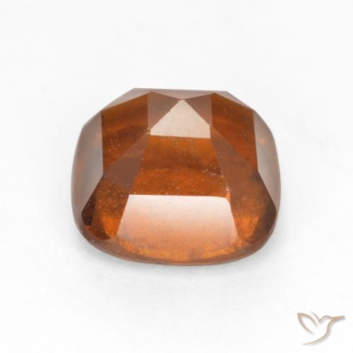 Hessonite Garnet Gemstone in 7 x 7 mm (calibrated) Size for Sale, Hessonite Garnet Stone in Medium-Dark Orange Color
