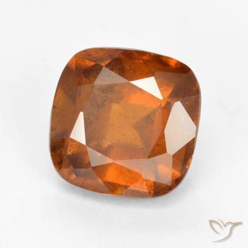 2.05 ct Orange Hessonite Garnet Stone, Natural Hessonite Garnet in Cushion-Cut Shape for Sale