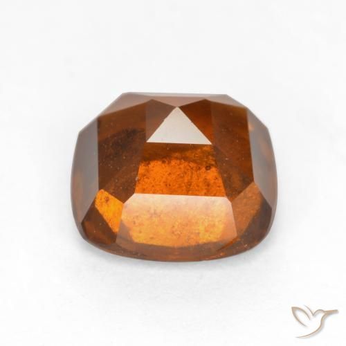 Hessonite Garnet Gemstone in 7 x 7 mm (calibrated) Size for Sale, Hessonite Garnet Stone in Medium-Dark Orange Color