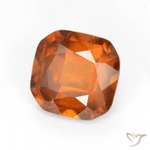 1.65 ct Orange Hessonite Garnet Stone, Natural Hessonite Garnet in Octagon Facet Shape for Sale