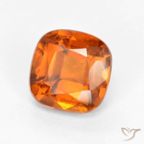 2.10 ct Orange Hessonite Garnet Stone, Natural Hessonite Garnet in Cushion-Cut Shape for Sale