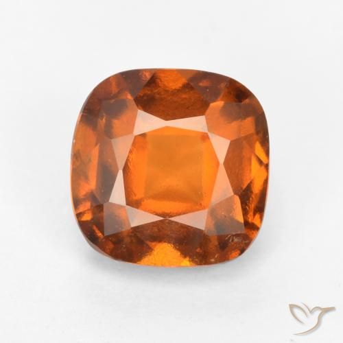 2.24ct Natural Medium-Dark Orange Hessonite Garnet, Cushion, VS