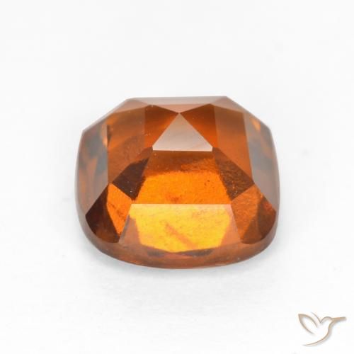 Hessonite Garnet Gemstone in 7 x 7 mm (calibrated) Size for Sale, Hessonite Garnet Stone in Medium-Dark Orange Color
