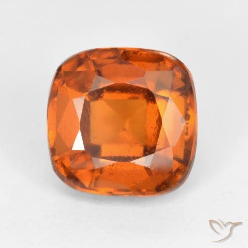Naranja oscuro Granate Hesonita Gema - 2.2ct Corte en Forma Cojín (ID: 553138)