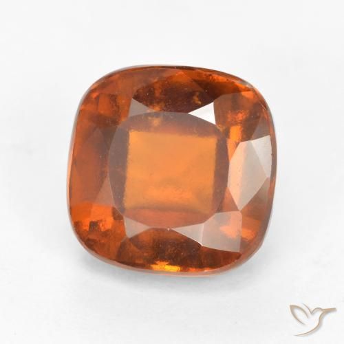 2.50 ct Orange Hessonite Garnet Stone, Natural Hessonite Garnet in Cushion-Cut Shape for Sale