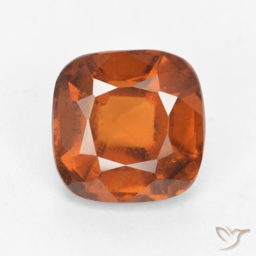 2.07ct Natural Reddish Orange Hessonite Garnet, Cushion, VS-SI