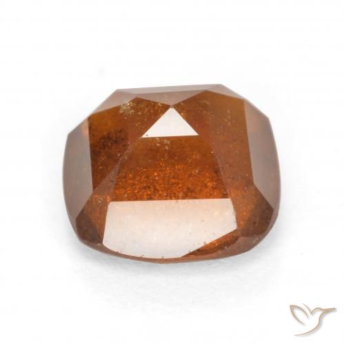 Hessonite Garnet Gemstone in 7 x 7 mm (calibrated) Size for Sale, Hessonite Garnet Stone in Medium-Dark Orange Color