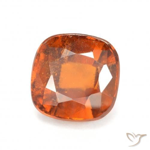 2.41 ct Orange Hessonite Garnet Stone, Natural Hessonite Garnet in Cushion-Cut Shape for Sale