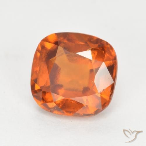 2.00 ct Orange Hessonite Garnet Stone, Natural Hessonite Garnet in Cushion-Cut Shape for Sale