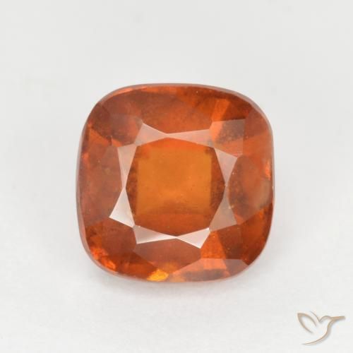 2.07ct Natural Deep Orange Hessonite Garnet, Cushion, SI
