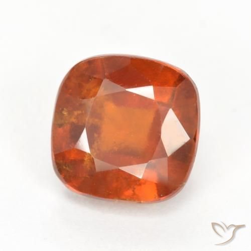 2.48 ct Orange Hessonite Garnet Stone, Natural Hessonite Garnet in Cushion-Cut Shape for Sale