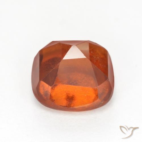 Hessonite Garnet Gemstone in 7 x 7 mm (calibrated) Size for Sale, Hessonite Garnet Stone in Medium Orange Color