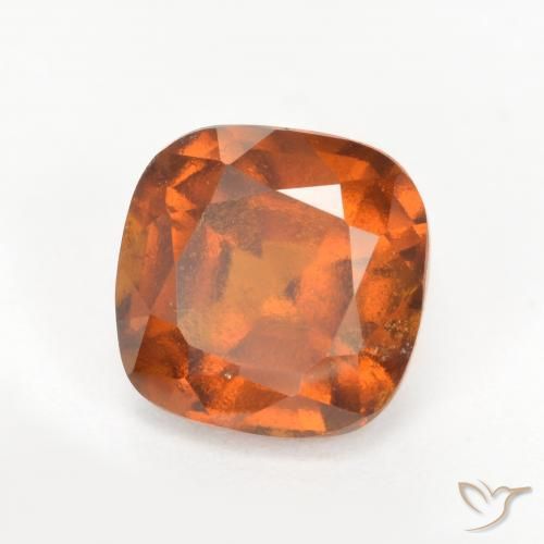 2.22 ct Orange Hessonite Garnet Stone, Natural Hessonite Garnet in Cushion-Cut Shape for Sale