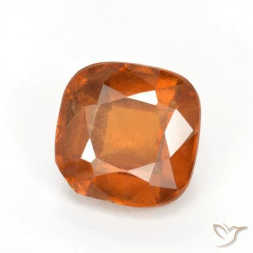 2.07 ct Orange Hessonite Garnet Stone, Natural Hessonite Garnet in Cushion-Cut Shape for Sale
